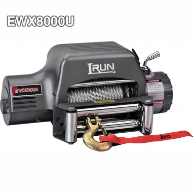 12V or 24V 8000lbs Electric Recovery Winch With Standing Up Control Box